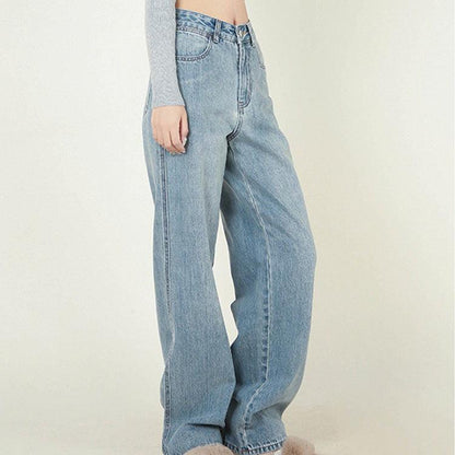 High Waist Loose Daddy Denim Trousers For Women Bottom wear