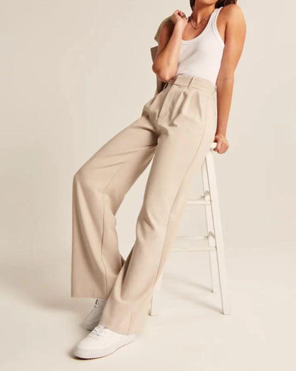 High Waist Straight Trousers Pants For Women Bottom wear