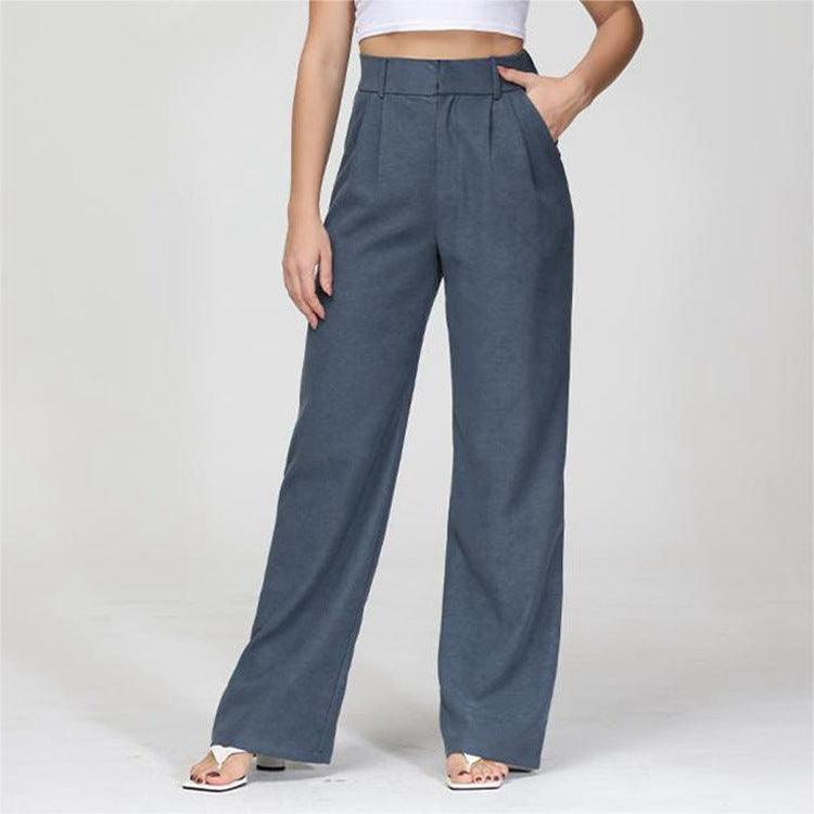 High Waist Straight Trousers Pants For Women Bottom wear