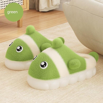 Home Warm Parent-child Cute Fluffy Slippers Shoes & Bags