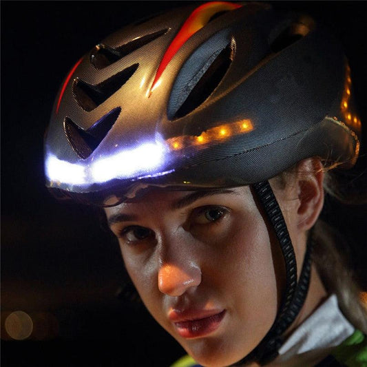 Intelligent steering helmet led bicycle equipment fitness & Sports