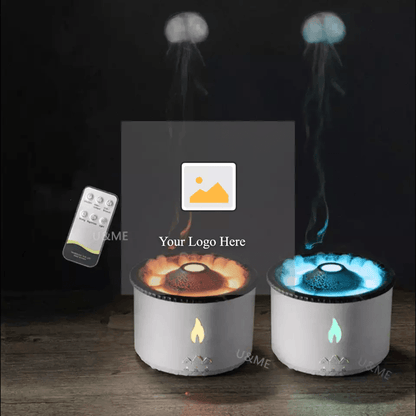 Jellyfish Flame And Blue Volcano Humidifier Air Diffuser Home product