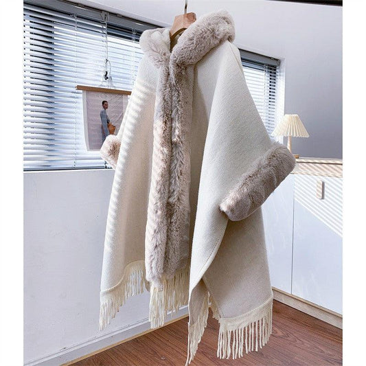 Knitted Shawl Coat Cloak Thickened scarves, Shawls & Hats