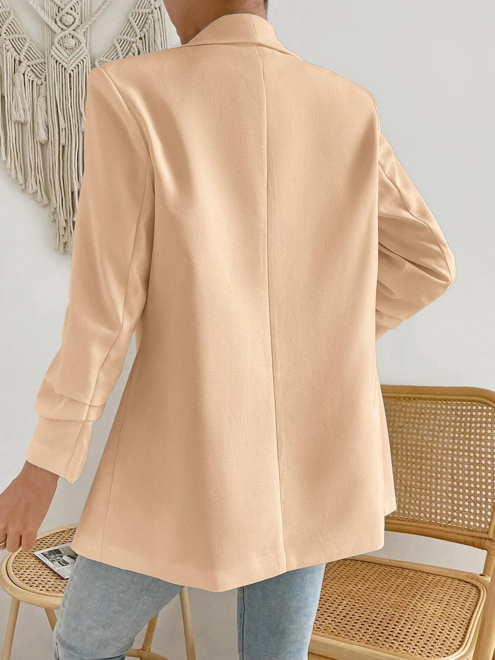 Lapel Nine-quarter Sleeve Buckle-free Slim Coat winter clothes for women