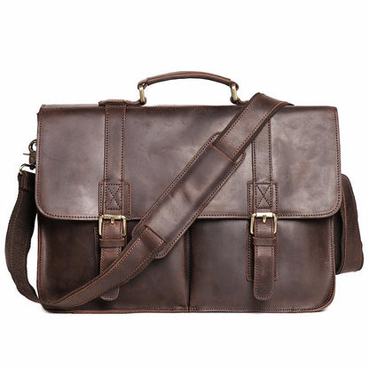 Large Capacity Horse Leather Briefcase For Men shoes, Bags & accessories