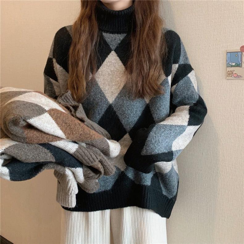 Lazy Style Pullover With Knit Top Underneath winter clothes for women