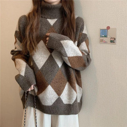 Lazy Style Pullover With Knit Top Underneath winter clothes for women