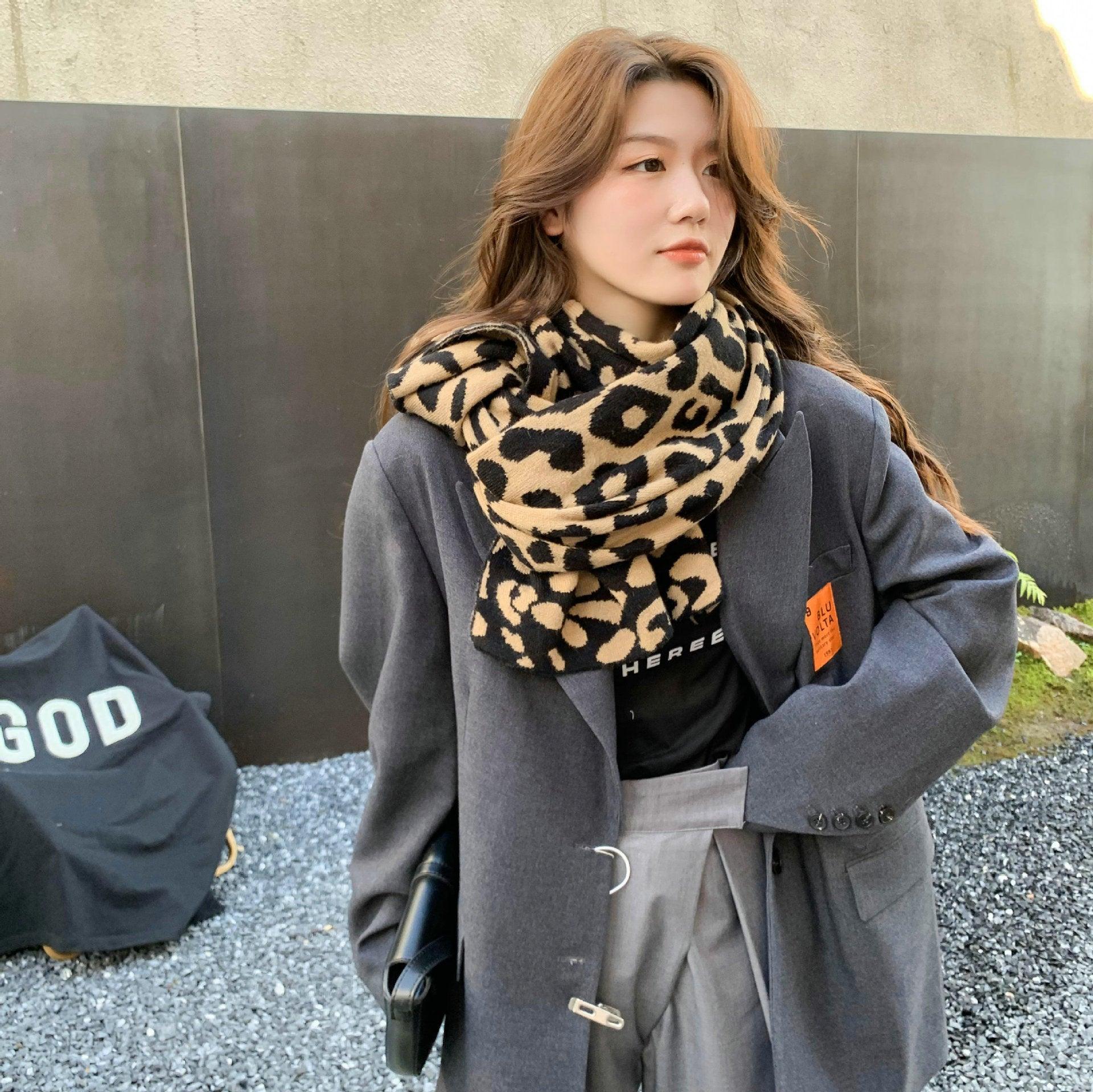 Leopard Scarf Versatile Warm for Women scarves, Shawls & Hats