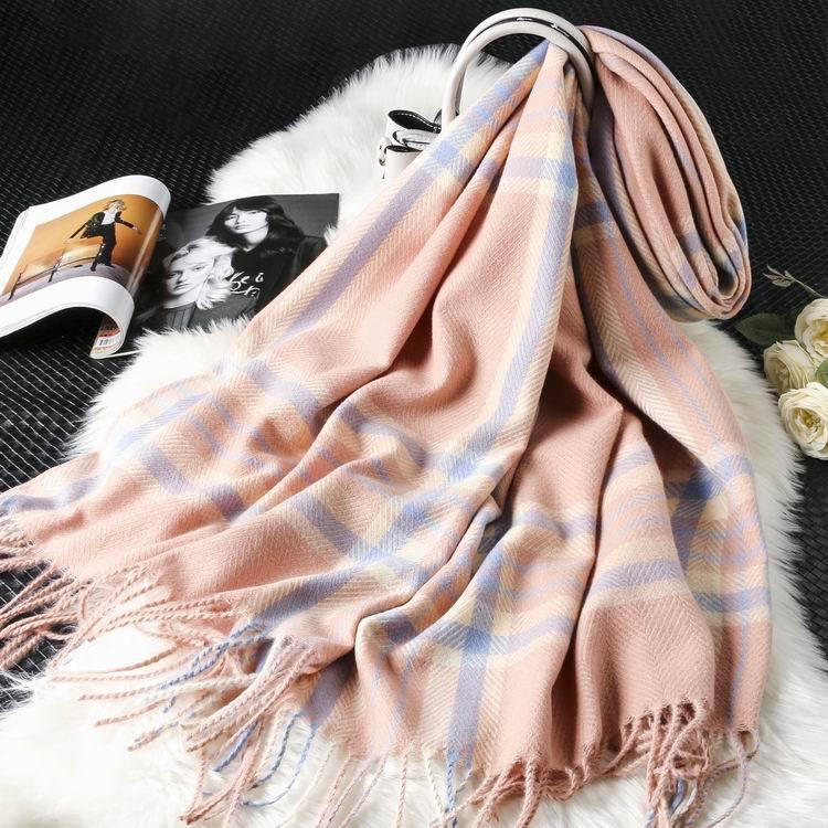 Long tassel double-sided cashmere shawl scarves, Shawls & Hats