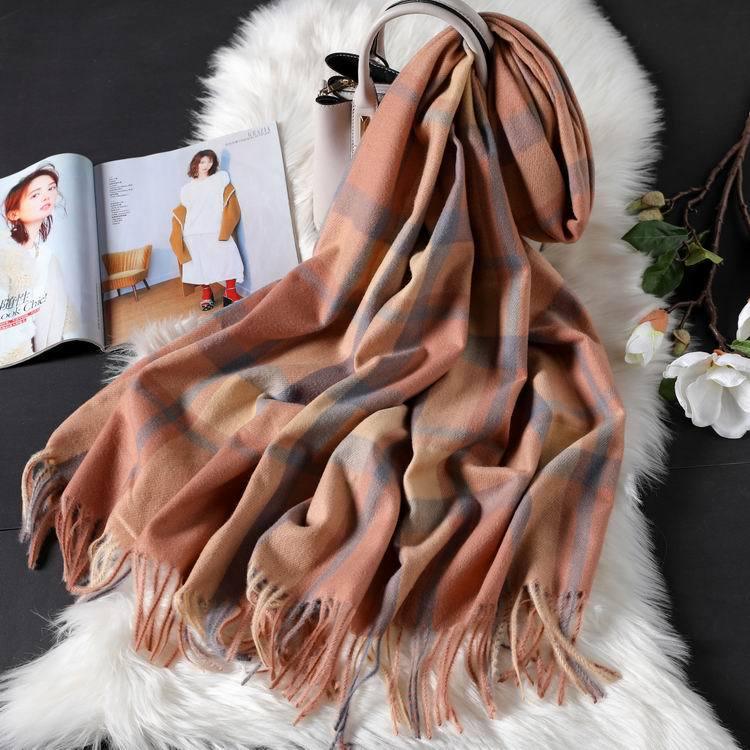 Long tassel double-sided cashmere shawl scarves, Shawls & Hats