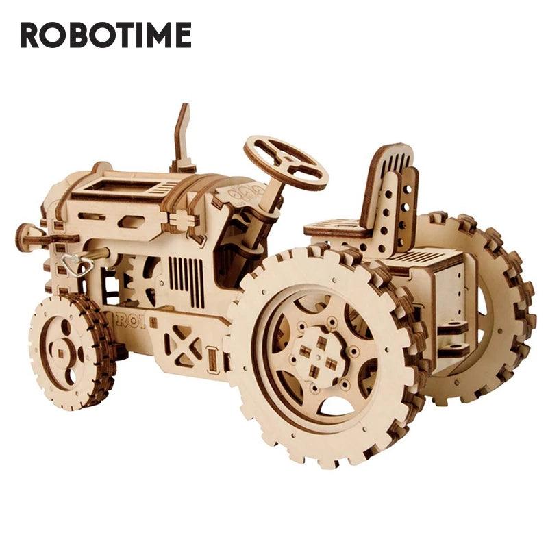 Mechanical Gear Drive Tractor DIY Model Kit Toys
