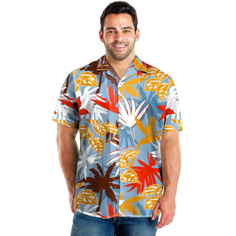 Men's Beach Digital Printed Shorts Shirt Suit men's clothing