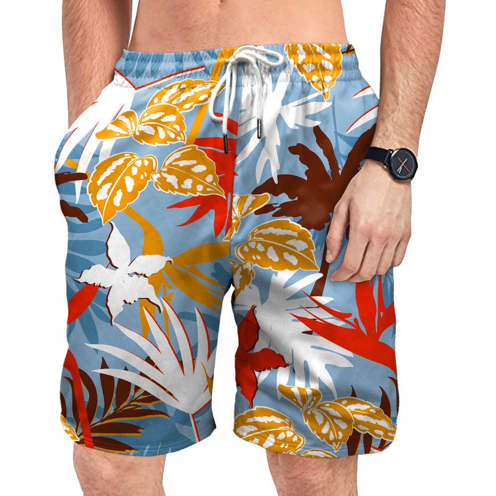 Men's Beach Digital Printed Shorts Shirt Suit men's clothing