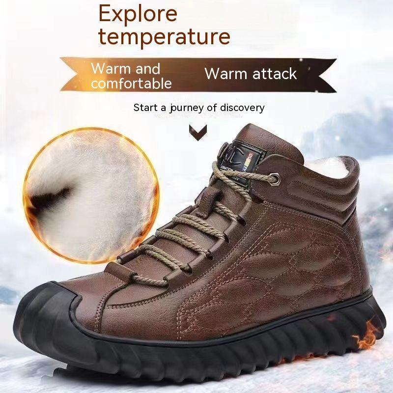 Men's Cotton Shoes Fleece-lined Winter shoes, Bags & accessories