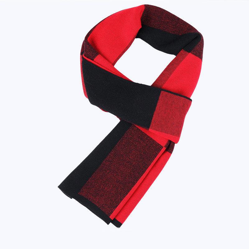 Men's Fashion Casual Plaid Warm Wool Scarf scarves, Shawls & Hats