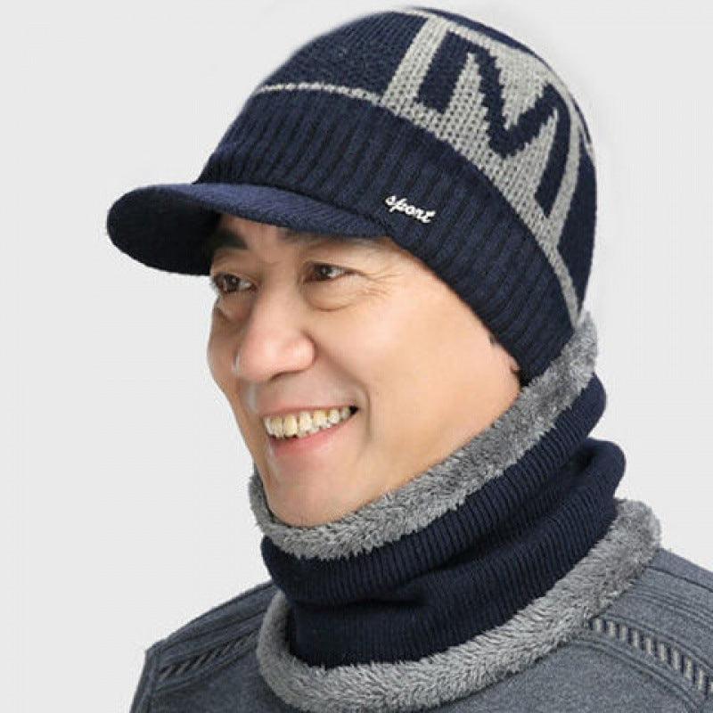 Men's Hat Plus Velvet Thick Knitted Hat scarves, Shawls & Hats