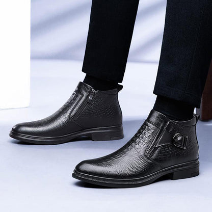 Men's High Top Business Zipper Leather Shoes shoes, Bags & accessories