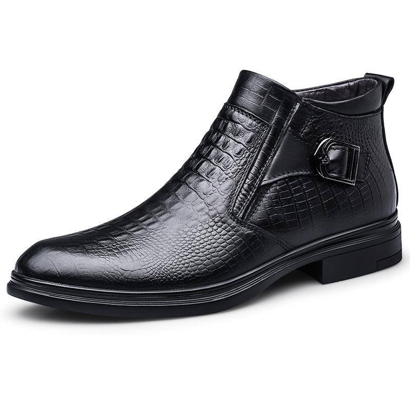 Men's High Top Business Zipper Leather Shoes shoes, Bags & accessories