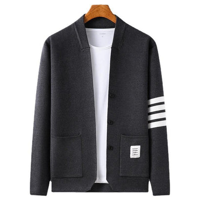 Men's Long-sleeved V-neck Slim-fit Cardigan Coat Winter clothes for men