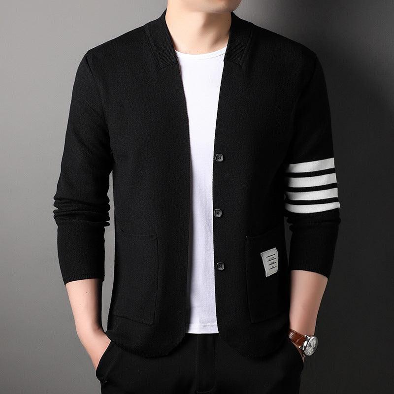 Men's Long-sleeved V-neck Slim-fit Cardigan Coat Winter clothes for men