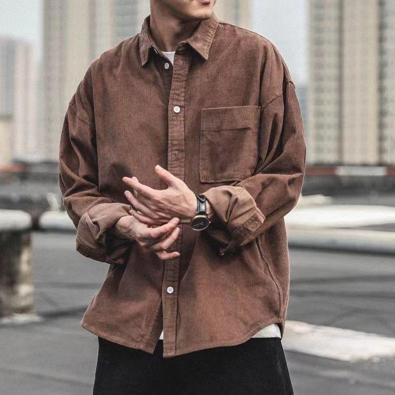 Men's Loose Corduroy Shirt Top men's clothing