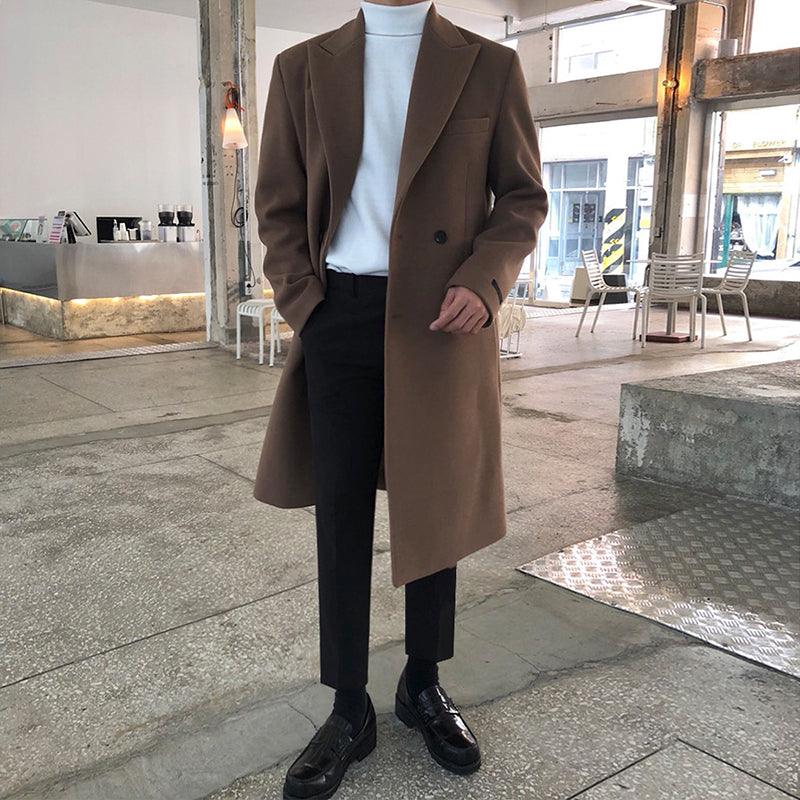 Men's Mid-length Thickened Double-sided Woolen Coat Winter clothes for men