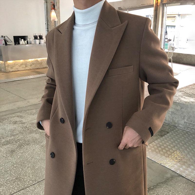 Men's Mid-length Thickened Double-sided Woolen Coat Winter clothes for men