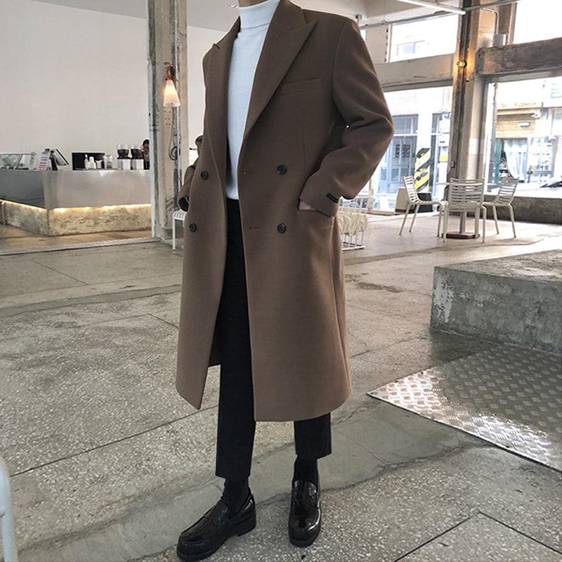 Men's Mid-length Thickened Double-sided Woolen Coat Winter clothes for men