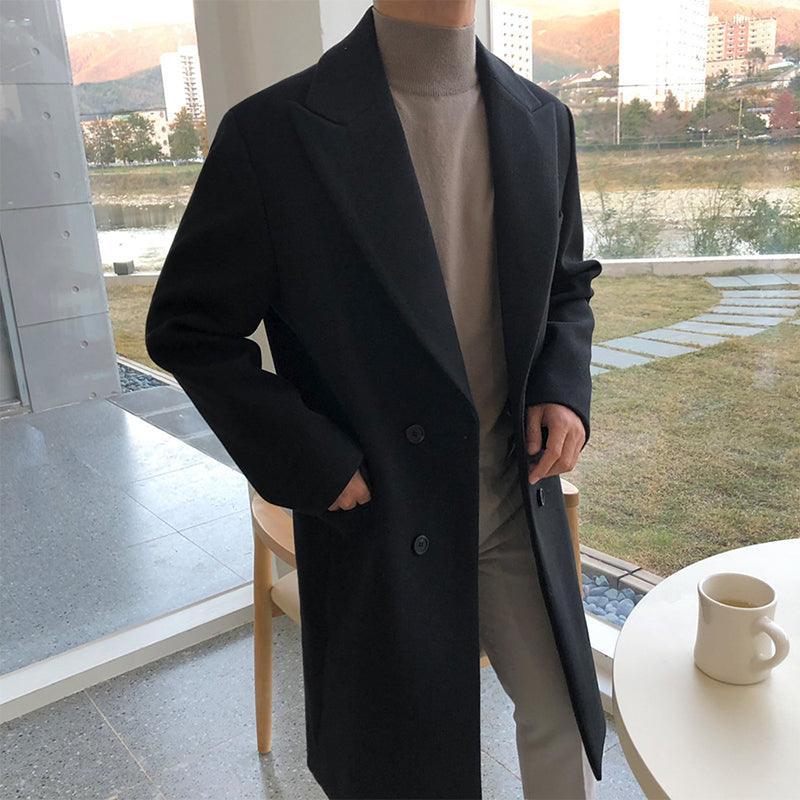 Men's Mid-length Thickened Double-sided Woolen Coat Winter clothes for men