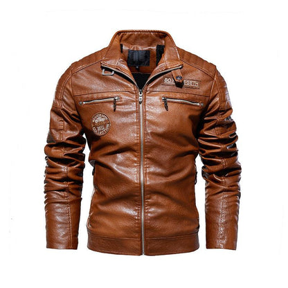 Men's PU leather jacket Winter clothes for men
