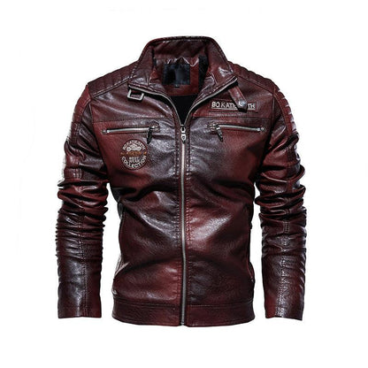 Men's PU leather jacket Winter clothes for men