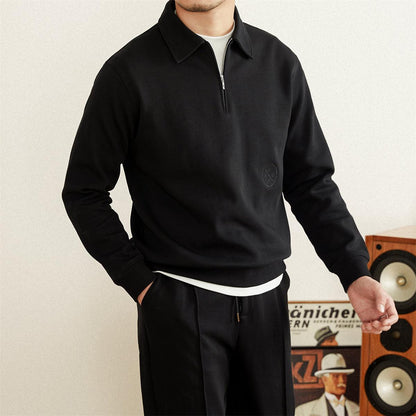 Men's Sports Lapel Long-sleeved Bottoming Sweater Winter clothes for men