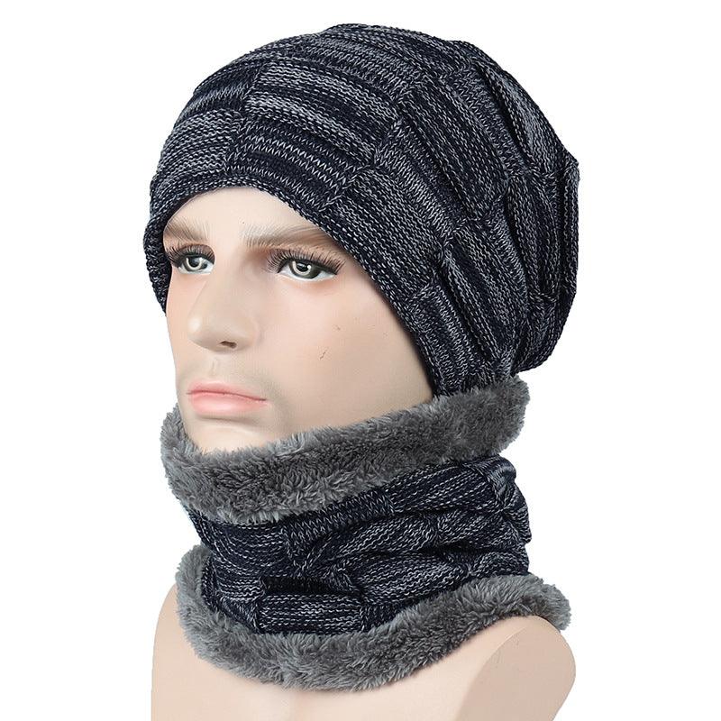 Men's Square Plaid Fleece Beanie Hat Winter clothes for men