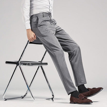 Men's Suit Pants Non-ironing Straight Business Pants & Jeans