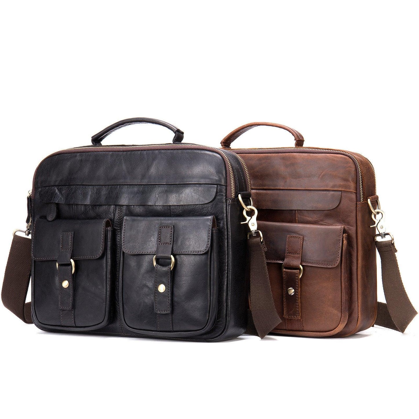 Men's Top Layer Cowhide Messenger Bag shoes, Bags & accessories