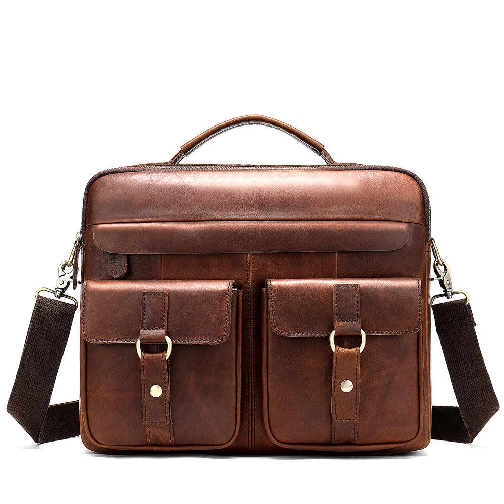 Men's Top Layer Cowhide Messenger Bag shoes, Bags & accessories