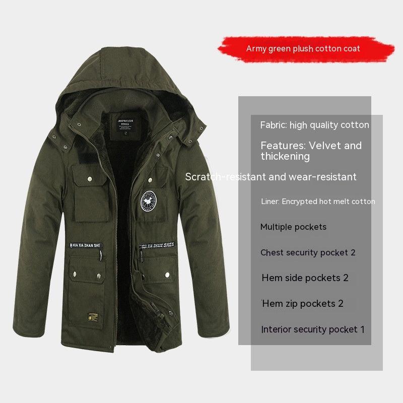 Men's Velvet Padded Thickened Cold-proof Coat Winter clothes for men