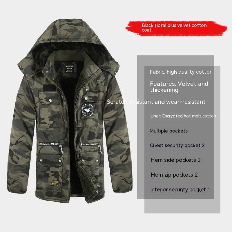 Men's Velvet Padded Thickened Cold-proof Coat Winter clothes for men