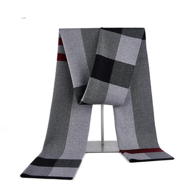 Men's Wool Knitted Scarf British Style Winter clothes for men