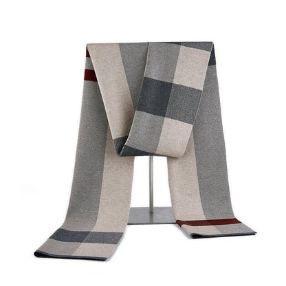 Men's Wool Knitted Scarf British Style Winter clothes for men