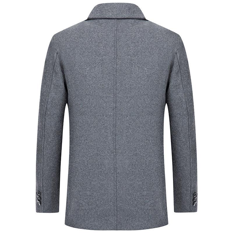 Men's Woolen Overcoat With Fleece And Thick Lapels Winter clothes for men