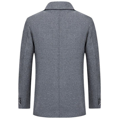 Men's Woolen Overcoat With Fleece And Thick Lapels Winter clothes for men