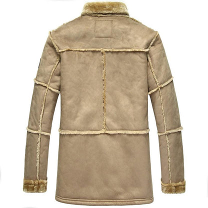 Mid-length Leather Jacket Coat For Men Winter clothes for men