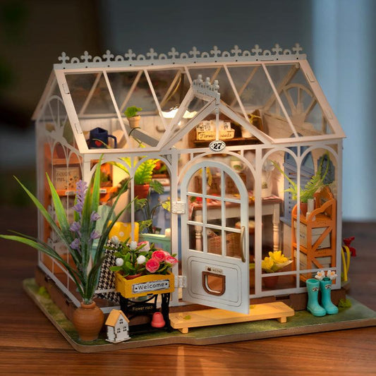 Miniature House DIY With LED Light Toys