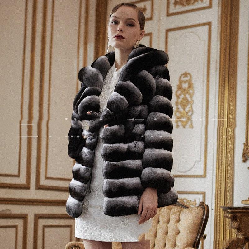 Mink Coat For Women's Warm And Medium Length winter clothes for women