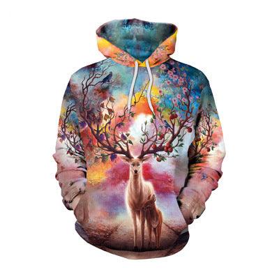 Printed Hooded Sweater Pullover Plus Size T-Shirts & hoodies