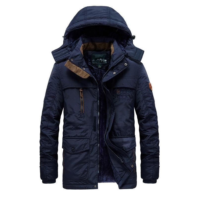 Retro Style Cotton-padded Washed Jacket Men Winter clothes for men