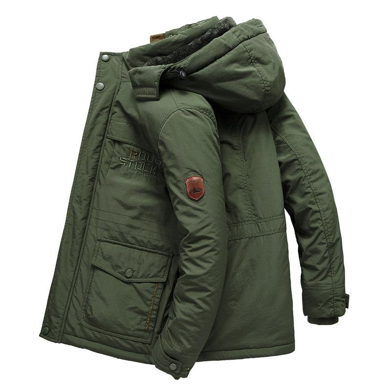 Retro Style Cotton-padded Washed Jacket Men Winter clothes for men