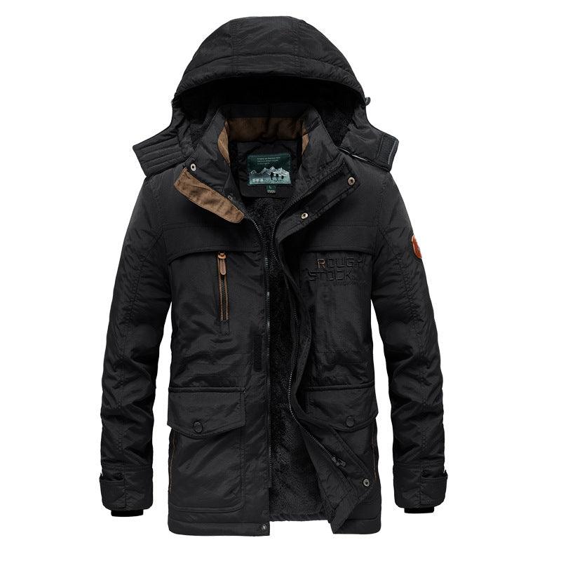 Retro Style Cotton-padded Washed Jacket Men Winter clothes for men
