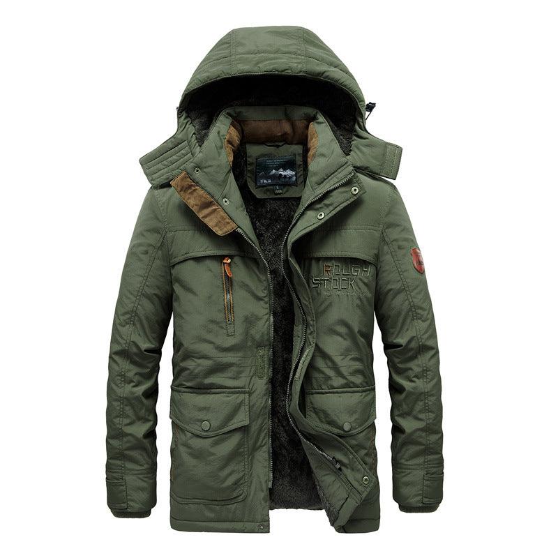 Retro Style Cotton-padded Washed Jacket Men Winter clothes for men